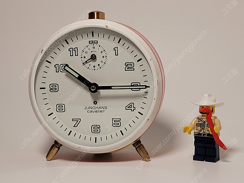 융한스 알람시계 탁상시계 태엽시계 빈티지 빨강색 JUNGHANS clock