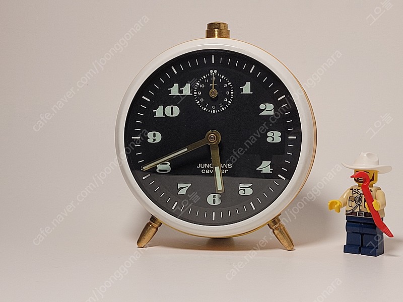융한스 알람시계 탁상시계 태엽시계 빈티지 노랑색 JUNGHANS clock