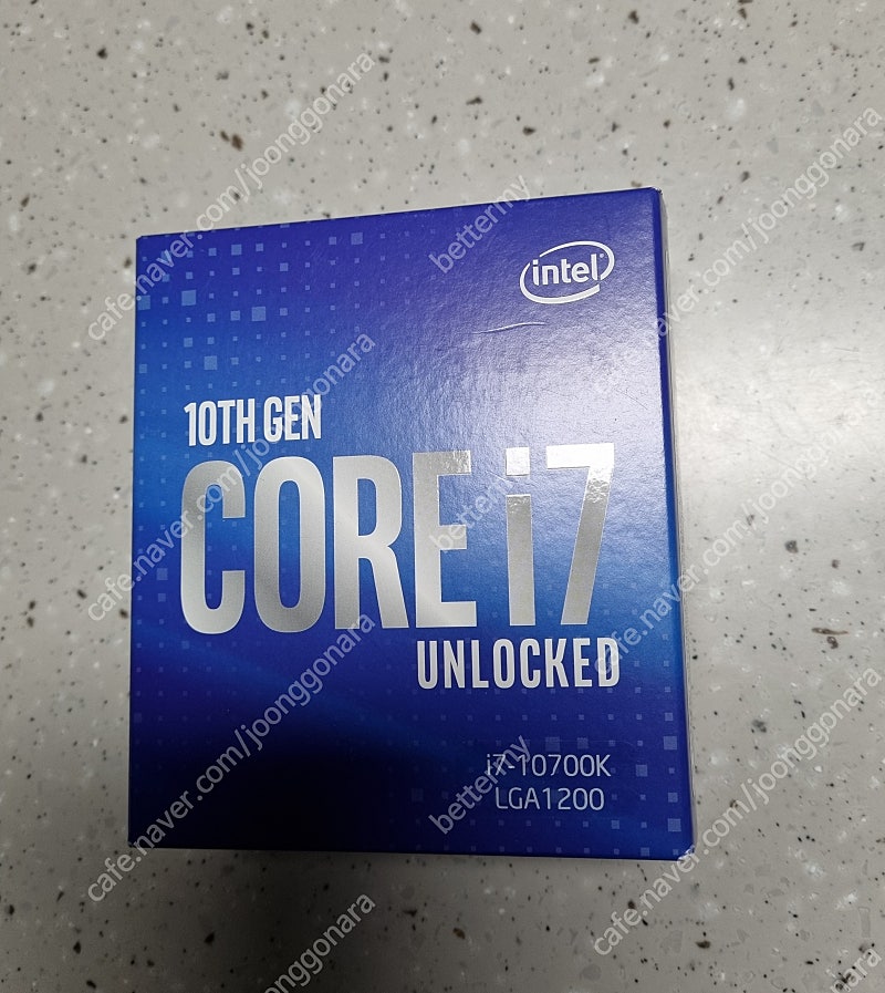 인텔 CPU 코어i7-10세대 10700K (코멧레이크S) (정품) 미개봉 새제품 팔아요.