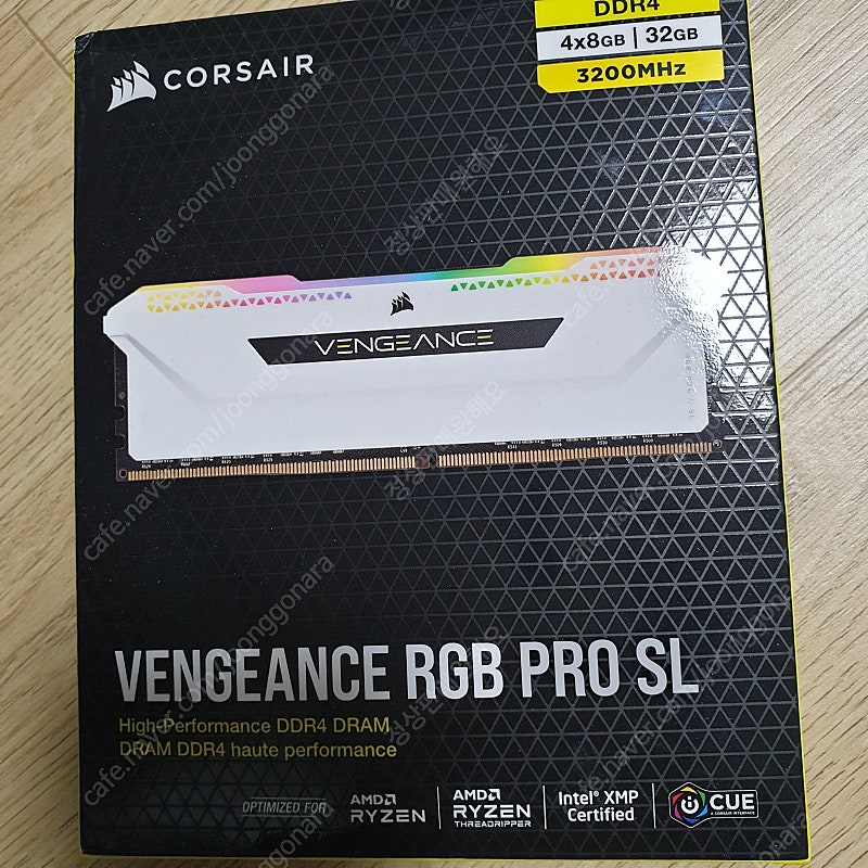 커세어 CL 16 3200 벤젼스 RGB PRO SL 화이트 패키지