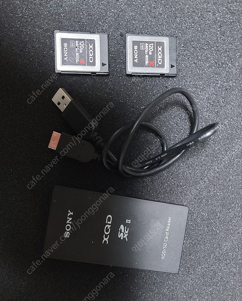 소니 XQD 120GB X 2EA + MRW-E90(리더기) 판매합니다.