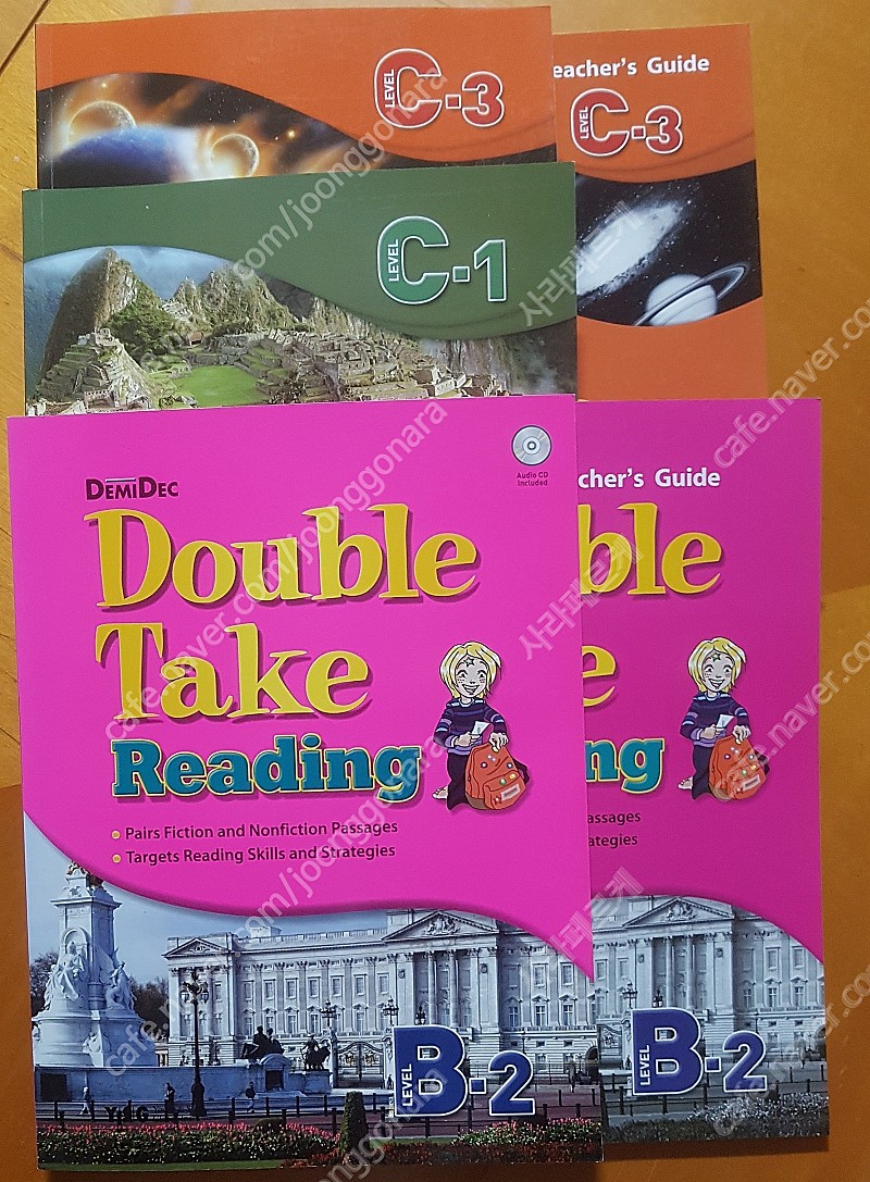 영어 독해, double take reading B2, C1, C3, 책 5 권, cd 3 개 일괄(택배비 포함)