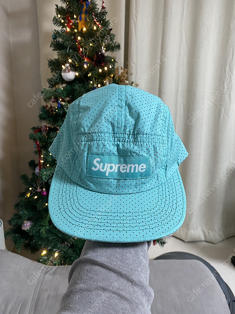 19ss Supreme Perforated Camp Cap [Red/Mint]