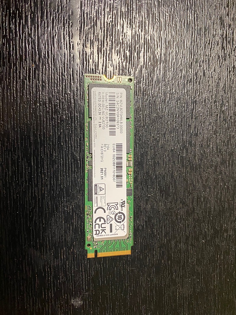 SSD 하드 PM981 2TB 팝니다!!