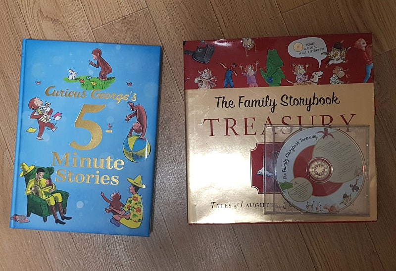 familystory treasury book(cd)+ curious george 5minute stories