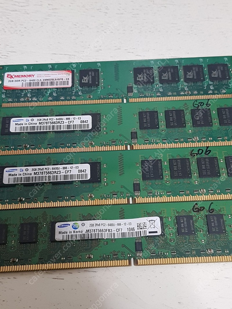 2G PC2 6400U 메모리 2개