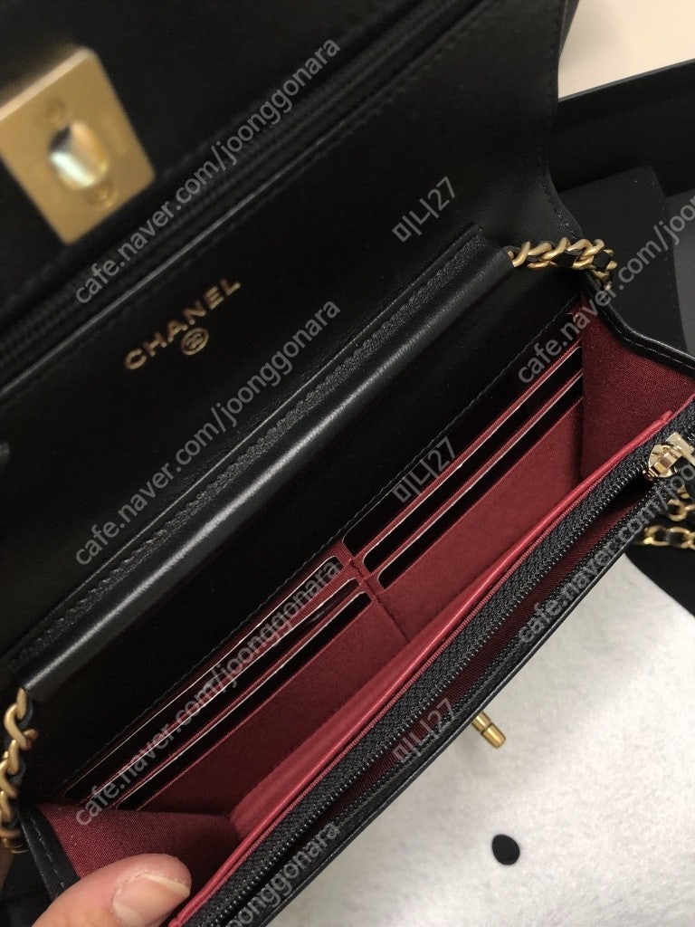 샤넬 시즌백 진주탑핸들woc 블랙--6