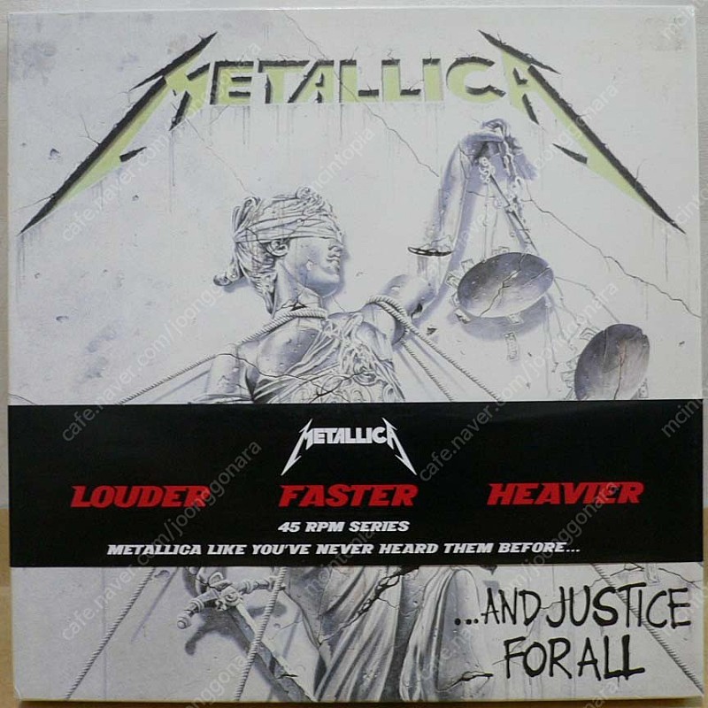 LP ; metallica - and justice for all, black album 메탈리카 4집, 5집 박스 세트 오디오파일용 45RPM 4LP box