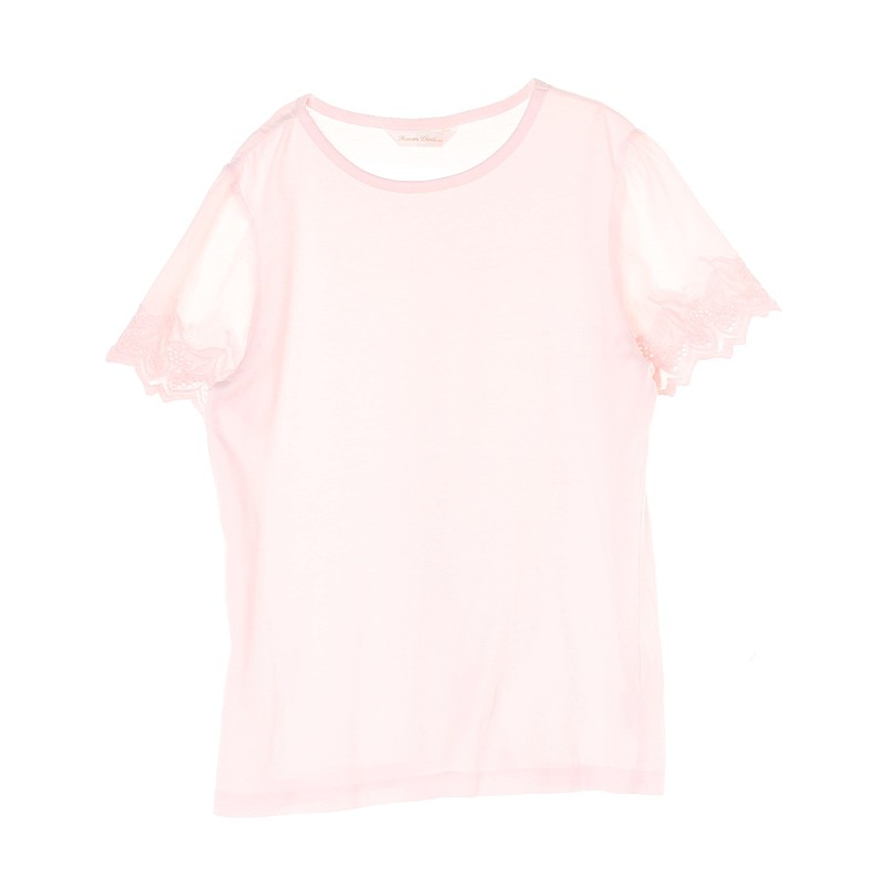[140][로엠걸즈]Roem Girls 여아 분홍 레이스 키즈 티셔츠 [코너마켓]