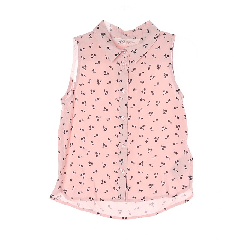 [4-5Y][에이치앤엠]H&M 여아 분홍 체리 민소매 셔츠 [코너마켓]