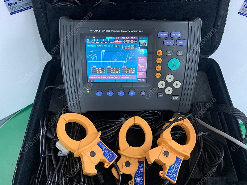 Hioki 히오키 Power Quality analyzer meter 3196 전력분석기 9661(500A 클램프) 3EA