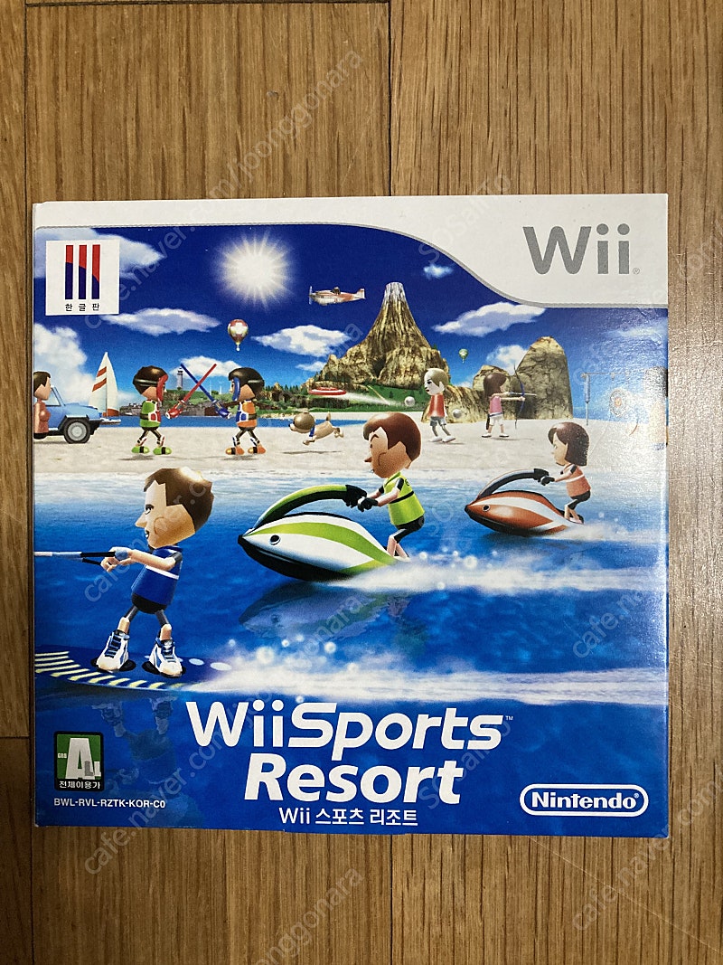 닌텐도 Wii 2인 풀세트+마리오카트용 핸들+게임칩--4