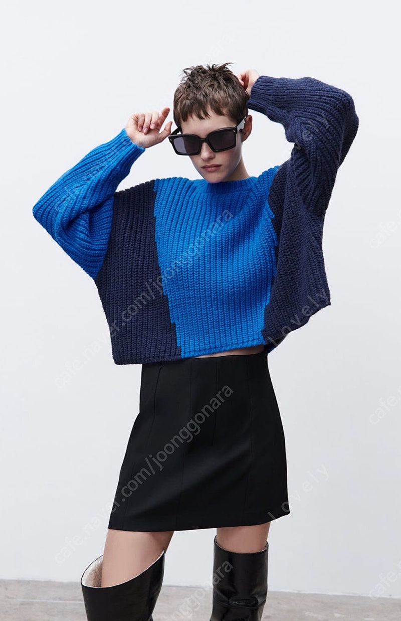 ZARA 자라 컬러 블록 니트 스웨터 (새상품)