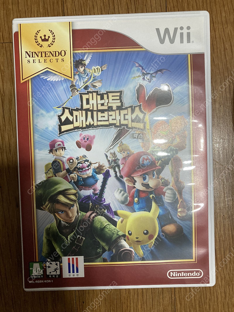 닌텐도 Wii 2인 풀세트+마리오카트용 핸들+게임칩--0
