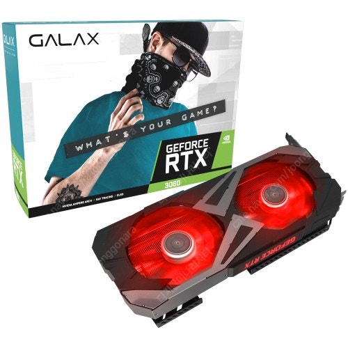 [신품,미개봉] 갤럭시 GALAX 지포스 RTX 3060 EX BLACK OC V2 D6 12GB 그래픽카드