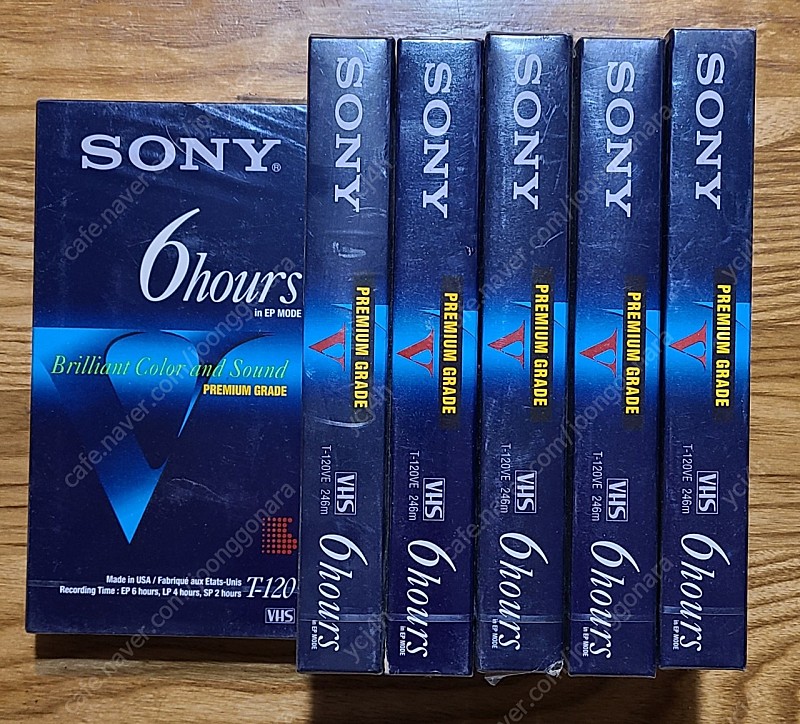 소니 프리미엄 등급 VHS 120분 테이프 6개 판매