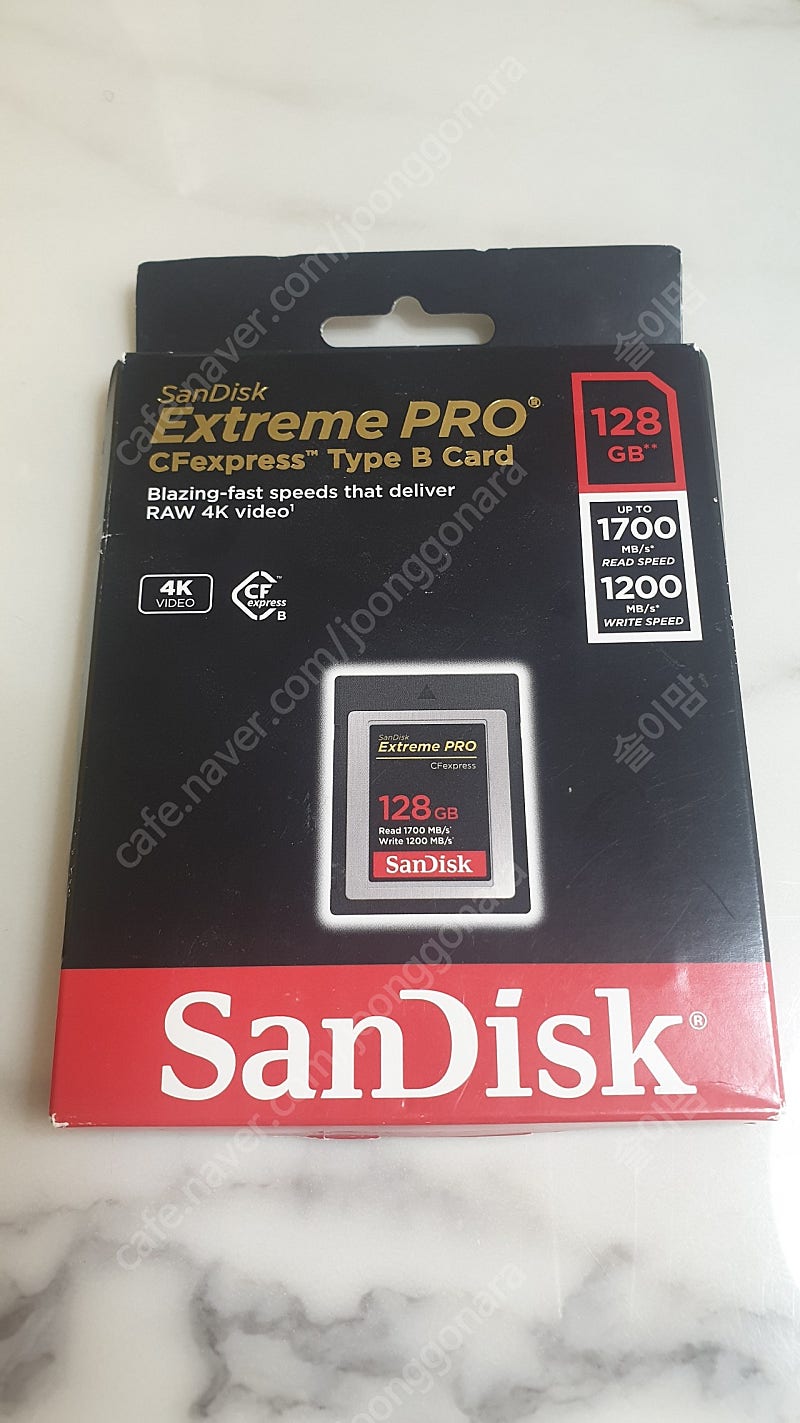 샌디스크 Extreme pro cfexpress type b card 128gb