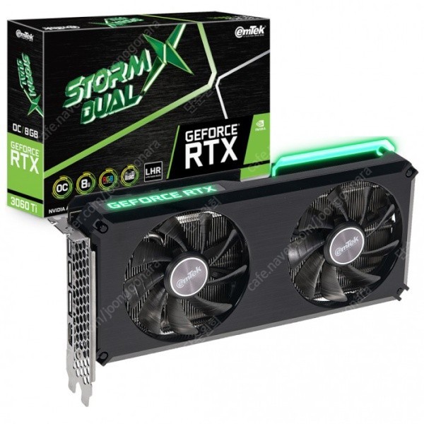 [emTek] GeForce RTX 3060 Ti STORM X Dual OC D6 8GB LHR(미개봉)