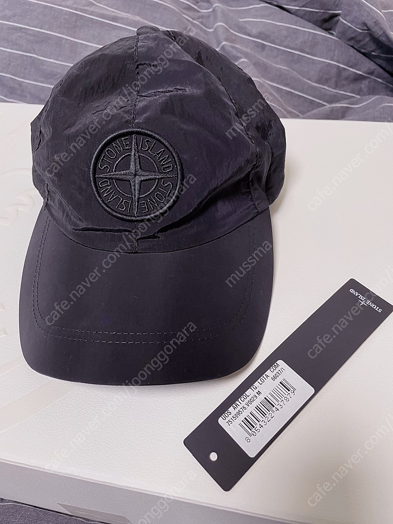 스톤아일랜드 나일론메탈 볼캡 모자 블랙 21F/W 신품급 (블랙, M 사이즈)