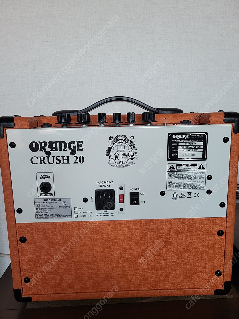 Orange 기타앰프 Crush 20 (20W) 판매합니다 박스X