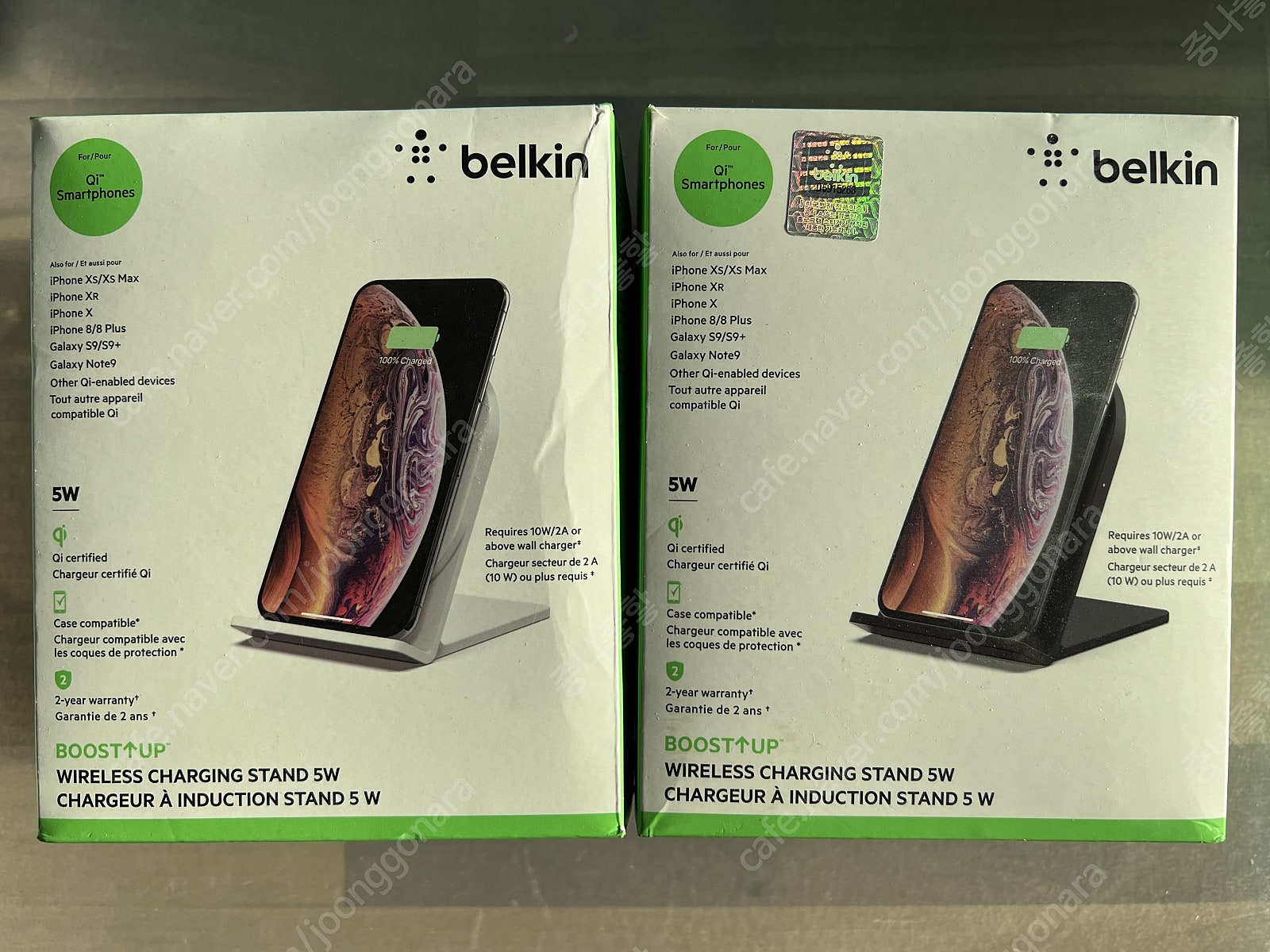 벨킨 부스트업 스마트폰 무선 충전기 거치대 F7U070 블랙, 화이트 (개당 택포 1.5만)