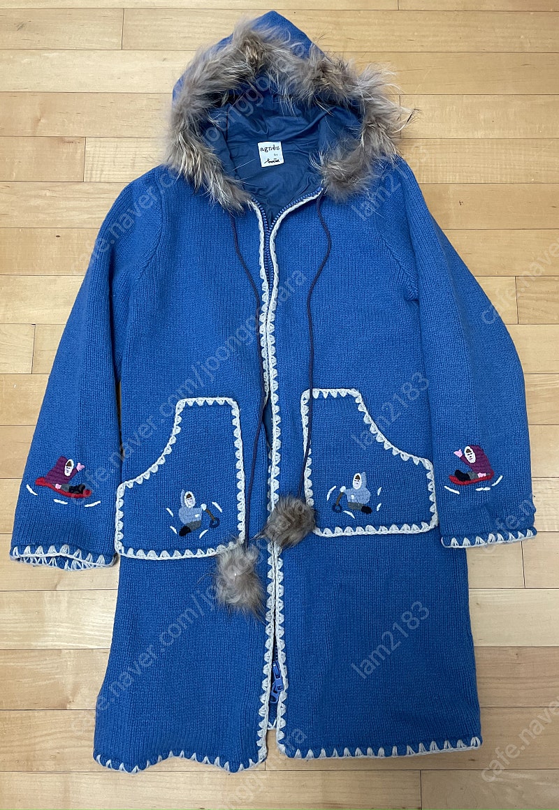 (반값택포) 자수 니트 점퍼(55-66)