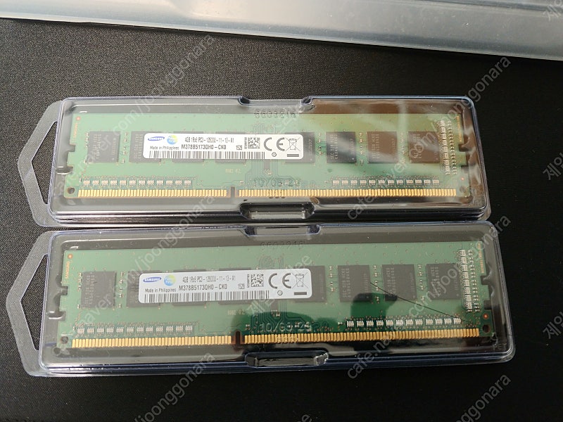 ﻿삼성램 정품 4GB DDR3 12800 2개 팝니다