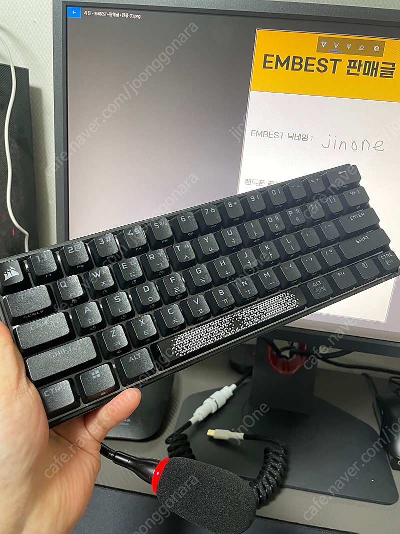 K65 mini rgb 적축 윤활 흡음 작업