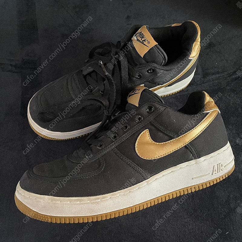NEW NIKE AIR FORCE 1 LV8 (GS) 6.5Y/8 WMNS UNIVERSITY GOLD/BLACK-WHITE  DQ7779-700