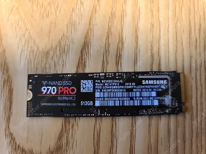 삼성 NVME M.2 SSD 970PRO 512GB 팝니다..