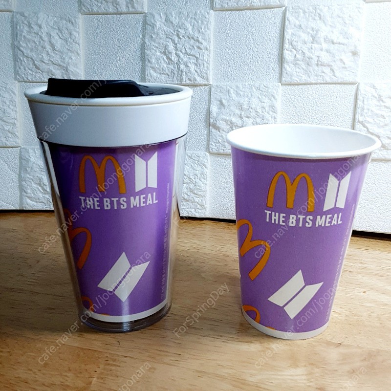 bts 맥도널드 컵2개+스타벅스 마이텀블러(모두 새것)
