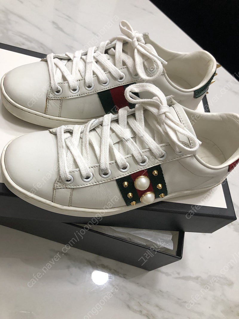 정품 구찌 진주 스니커즈 35 (225-230)--4