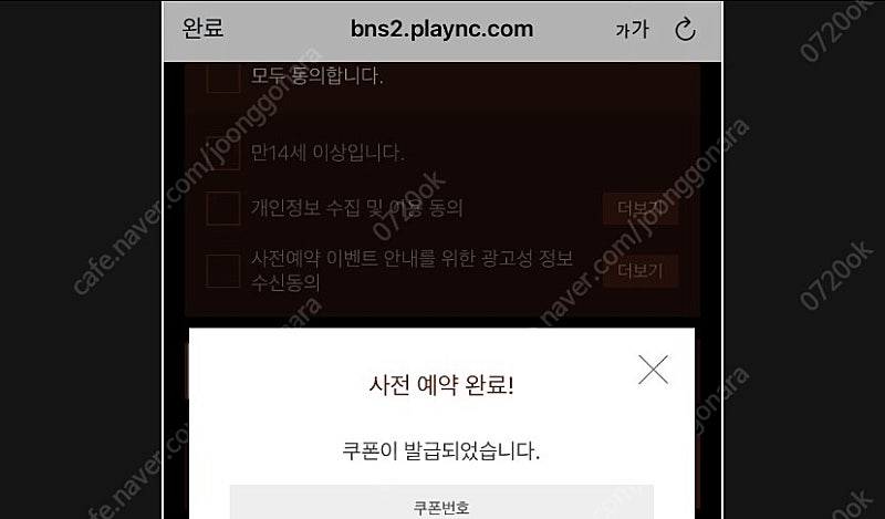 블레이드앤소울2 사전예약 쿠폰 팝니다 🤍