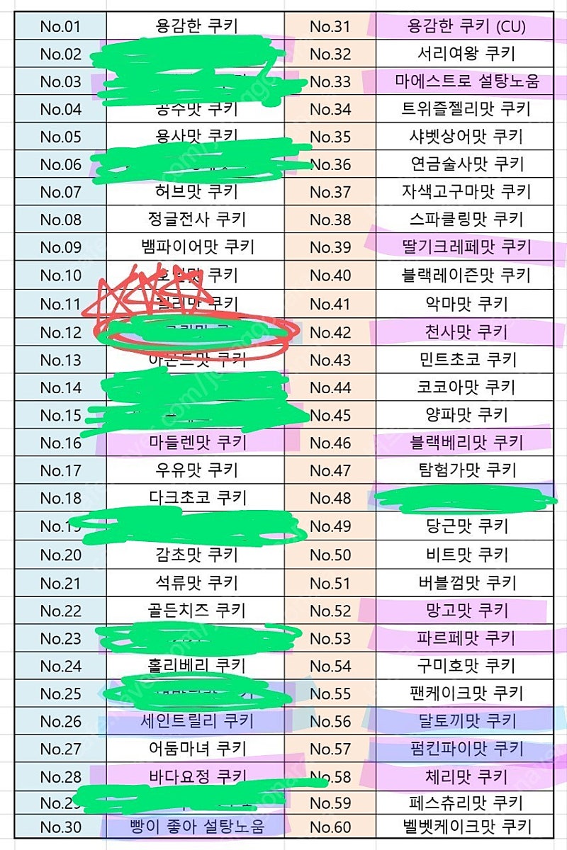 쿠키런 킹덤 쿠킹덤 빵 띠부띠부씰 스티커 교환 거래--2