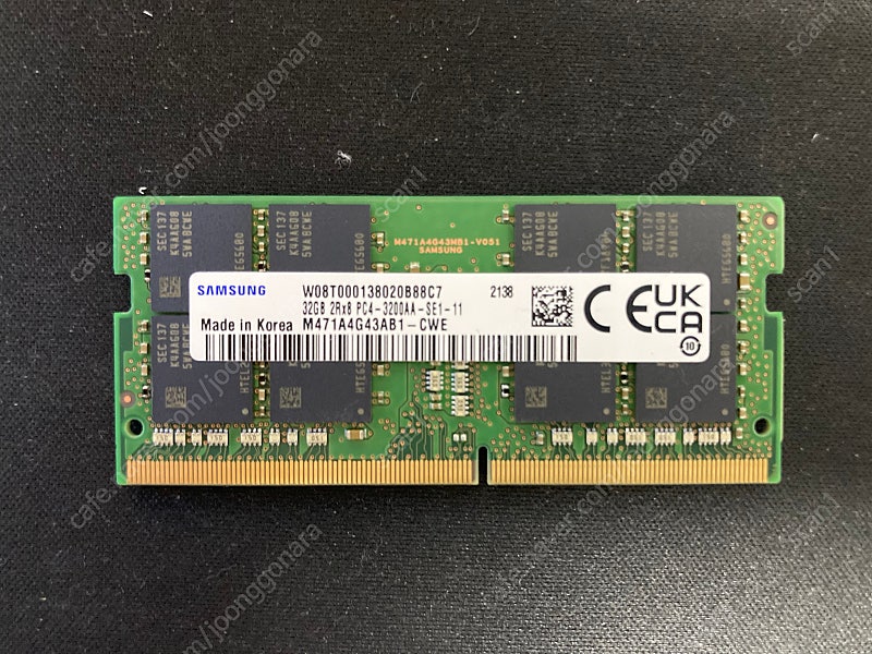 노트북용 램 DDR4 3200 32G 팝니다.