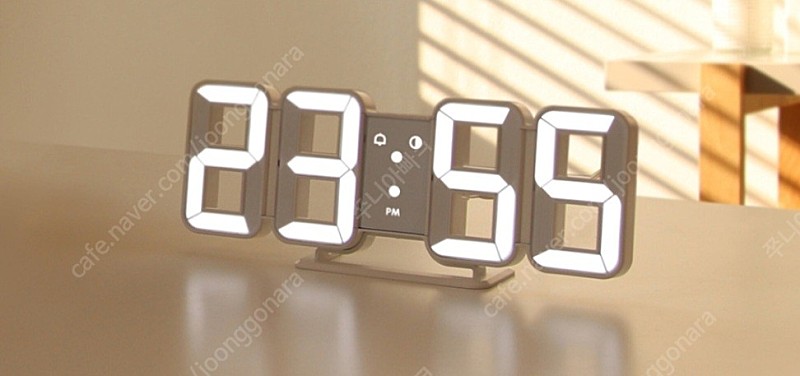 무아스 미니 led 시계(화이트, 미개봉신품)