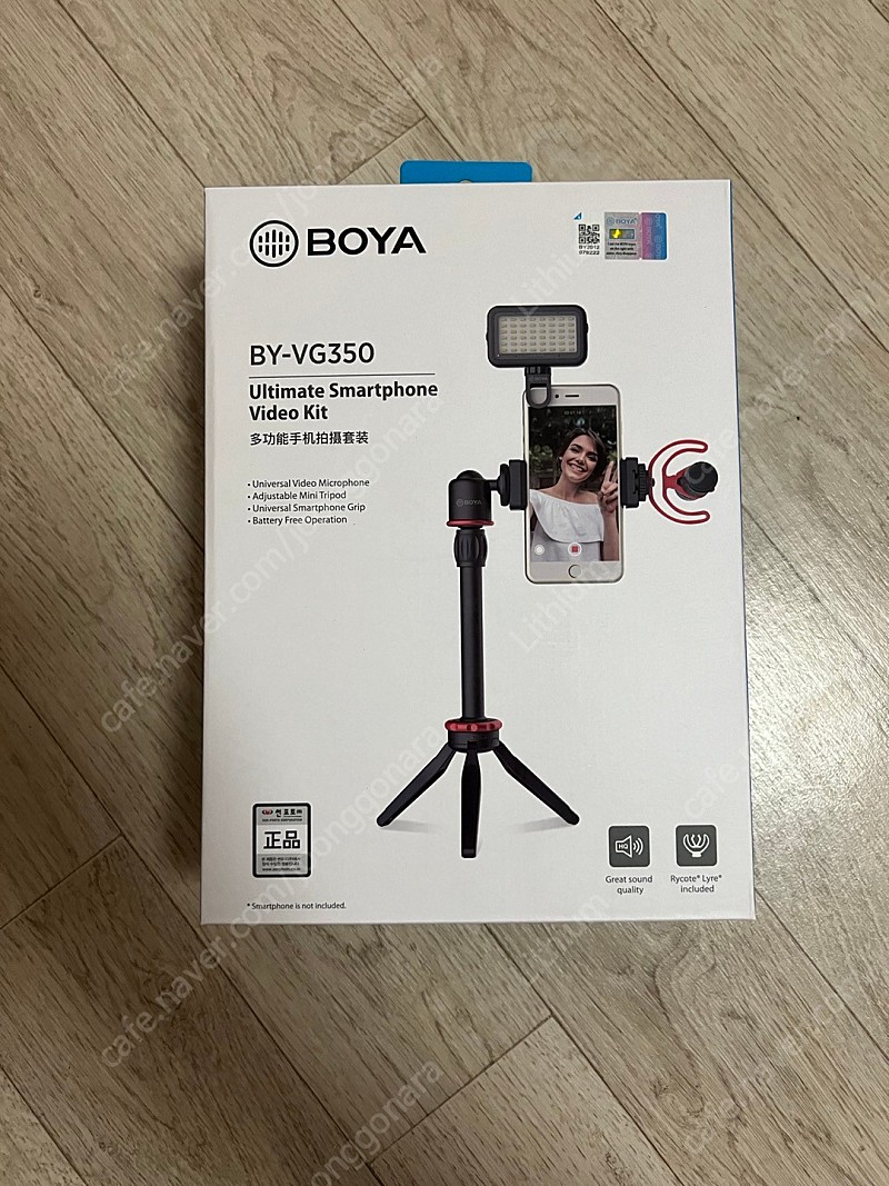 BOYA BY-VG350 스마트폰 유튜버 키트(조명, 마이크, 삼각대 세트)