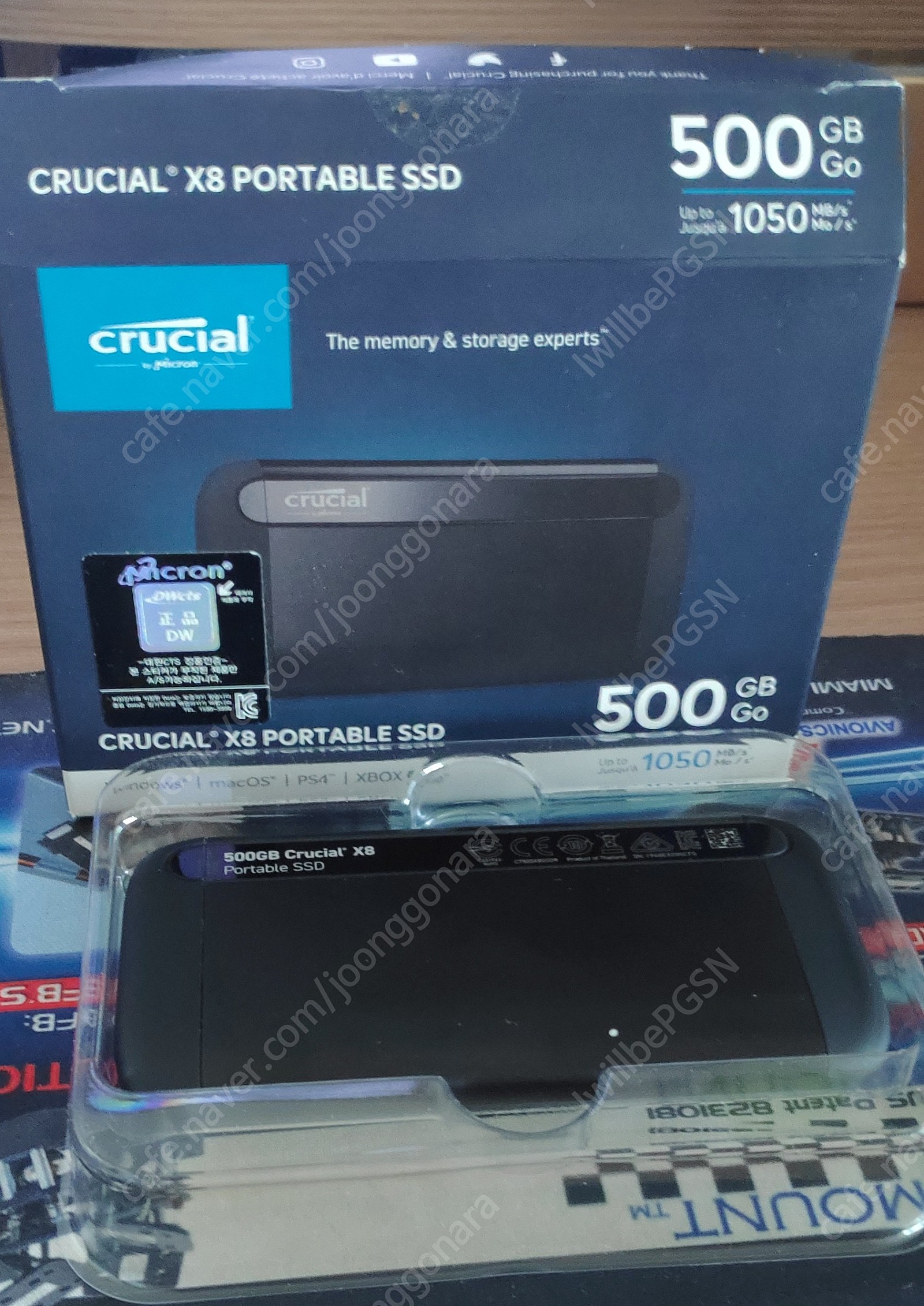 크루셜 외장 SSD 500GB crucial x8 500G 미사용 제품 판매
