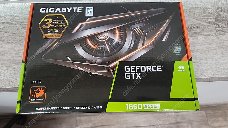 기가바이트 지포스 GTX 1660 Super D6 6G 팝니다.