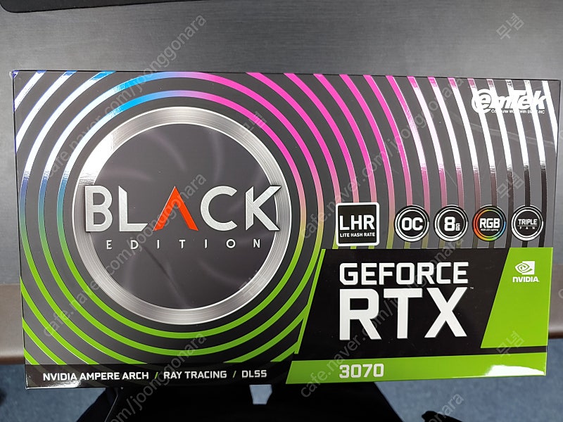 이엠텍 지포스 RTX 3070 BLACK EDITION OC D6 8GB LHR