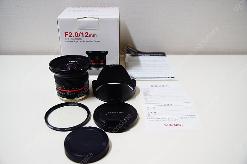 [소니용] 삼양옵틱스 12mm f2.0 미러리스용 렌즈 팝니다.(18만원)