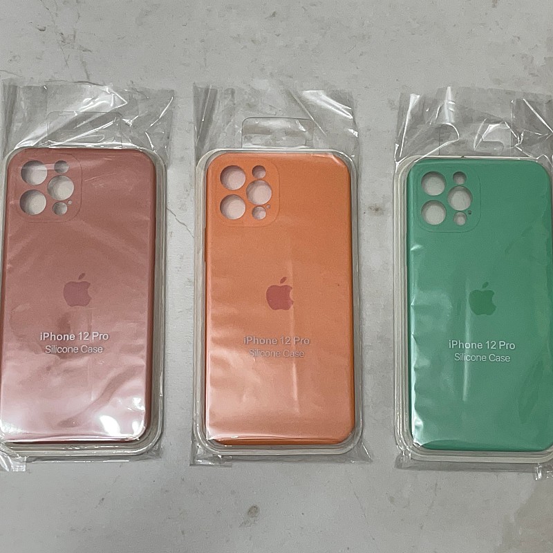 (미개봉) 아이폰 12 프로 젤리 풀커버 케이스 (초록 핑크)