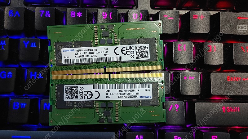 노트북용 DDR5 삼성전자 4800mhz 8g램 판매합니다