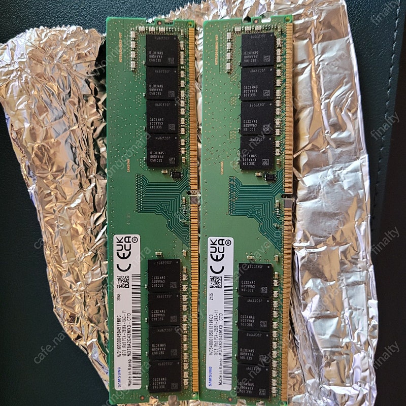 삼성 DDR4 16gb 렘 2666v 메모리 2장 팝니다