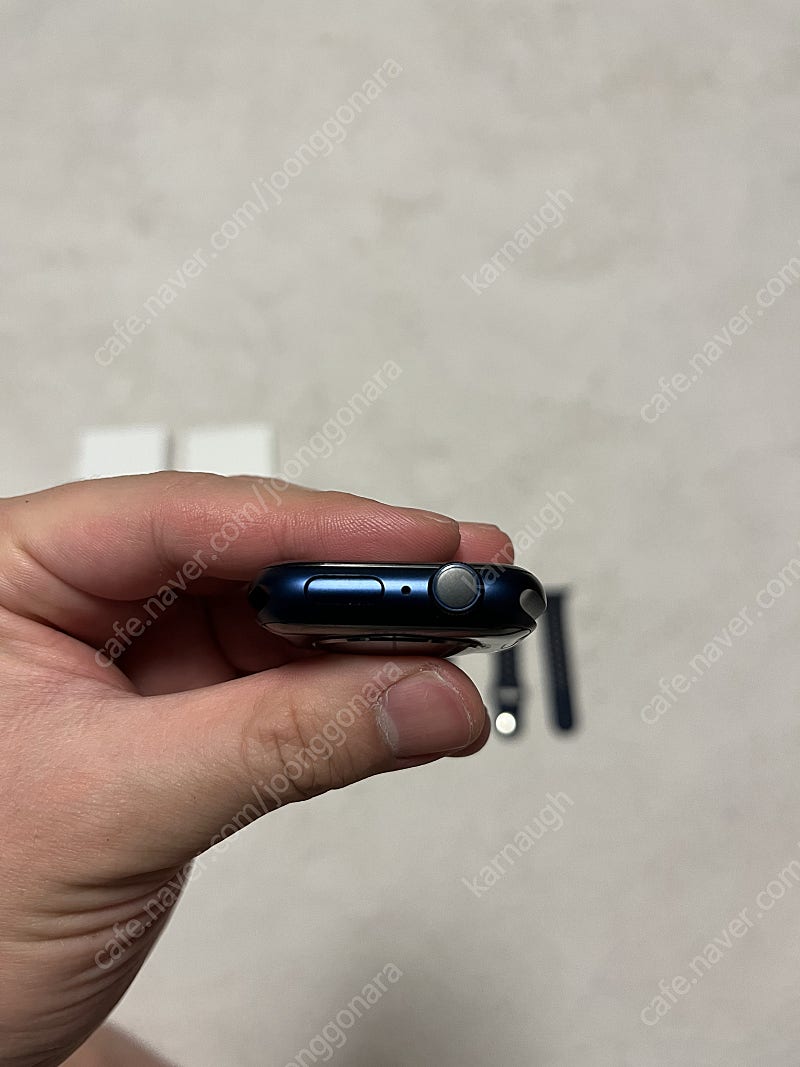 애플워치6 44mm 애플케어플러스 블루 S급--4