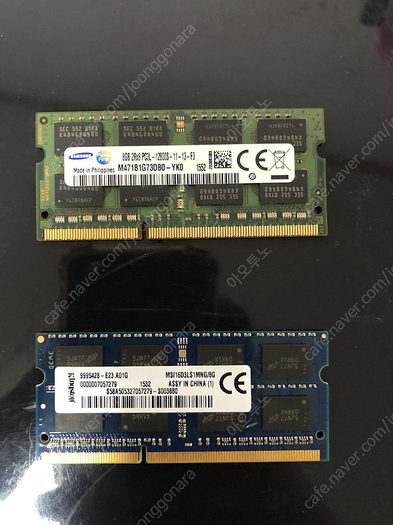 노트북 DDR3L 8GB X2장 판매