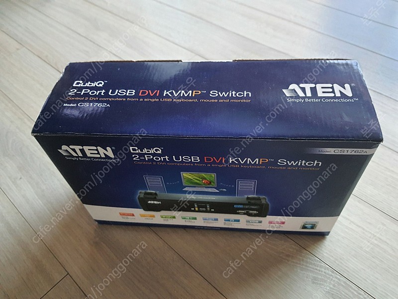 [미사용] ATEN KVM 스위치 2포트 (DVI, USB2.0) 팝니다. (CS1762A)