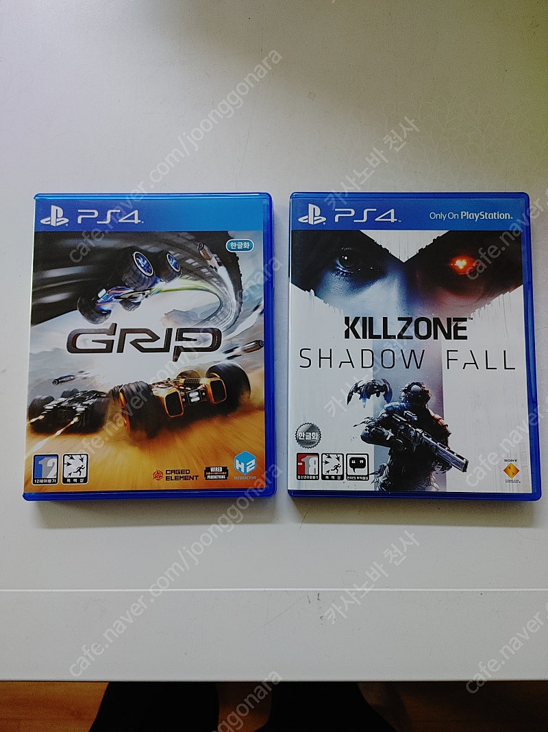 플스4 PS4 정발 킬존 쉐도우 폴 한글판 + 정발 그립 컴뱃 레이싱 한글판 2개 일괄 묶어서 팝니다.