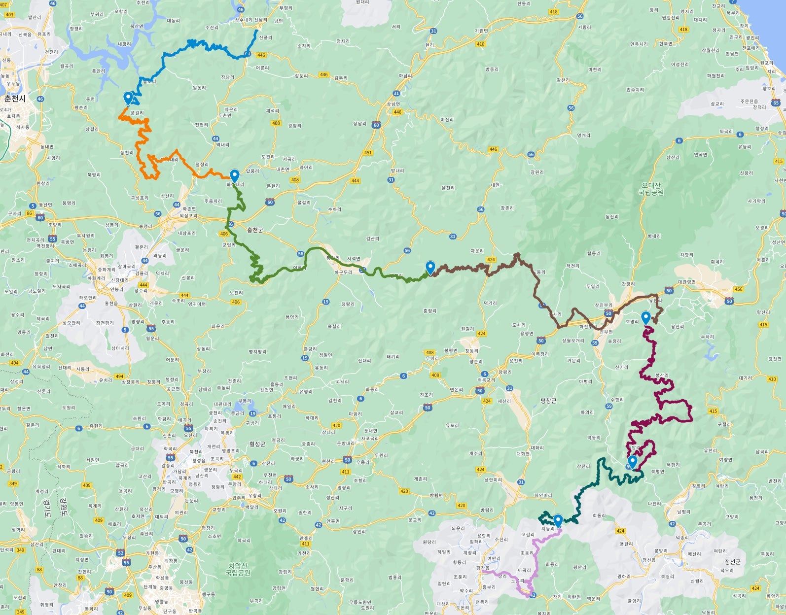 신남에서 평창까지 | 2023년 9월 3일 ~ 9일 (6박 7일)