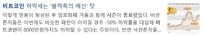비트코인 시즌종료 분위기?